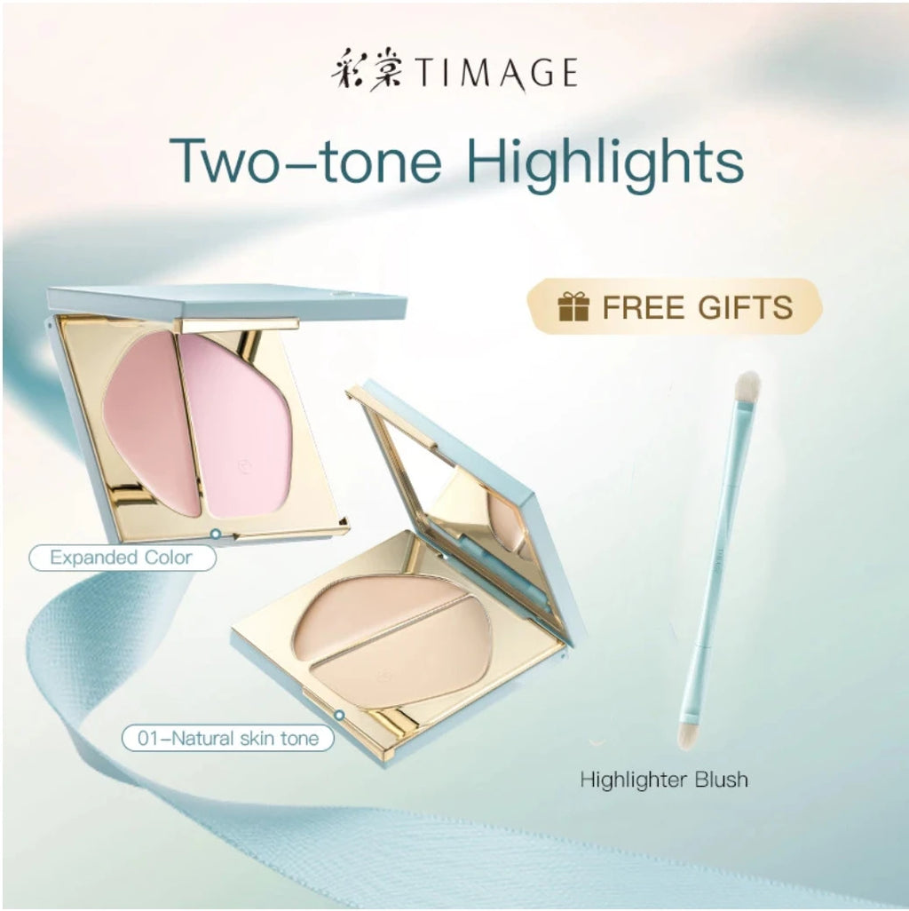Timage Dual-texture Highlighter Matte Shimmer Combo Contour Conceal Zpaxo
