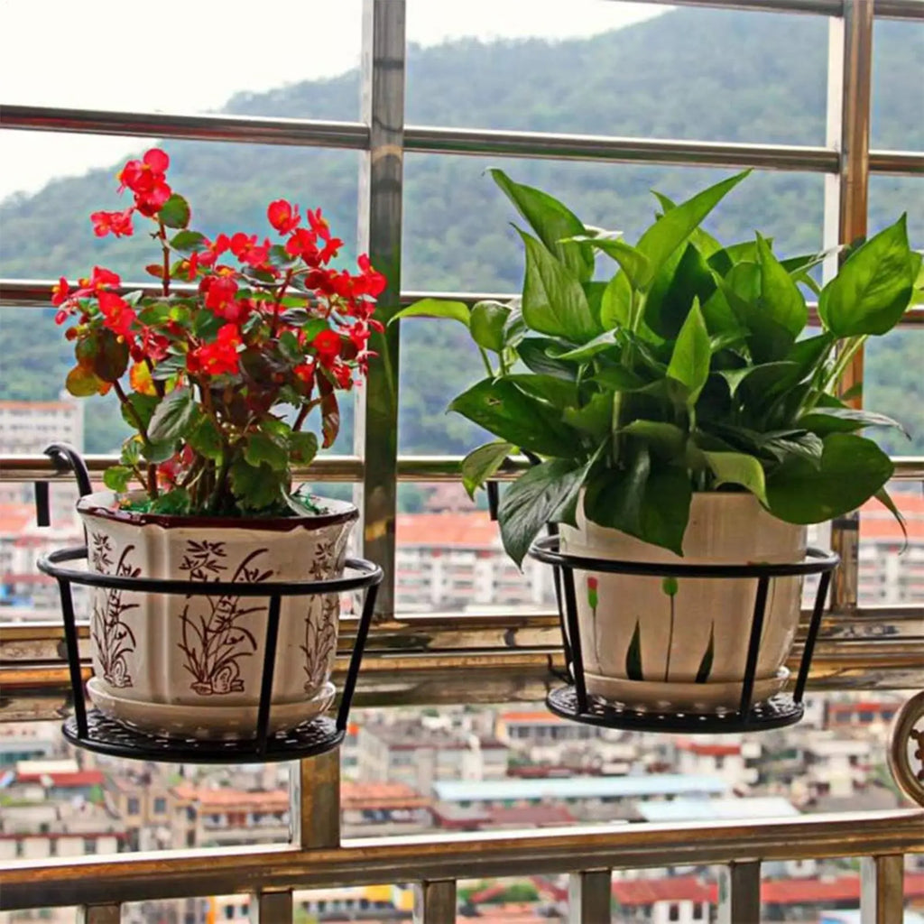 Deck Railing Plant Hanger Iron Weather-resistant Thickened Metal