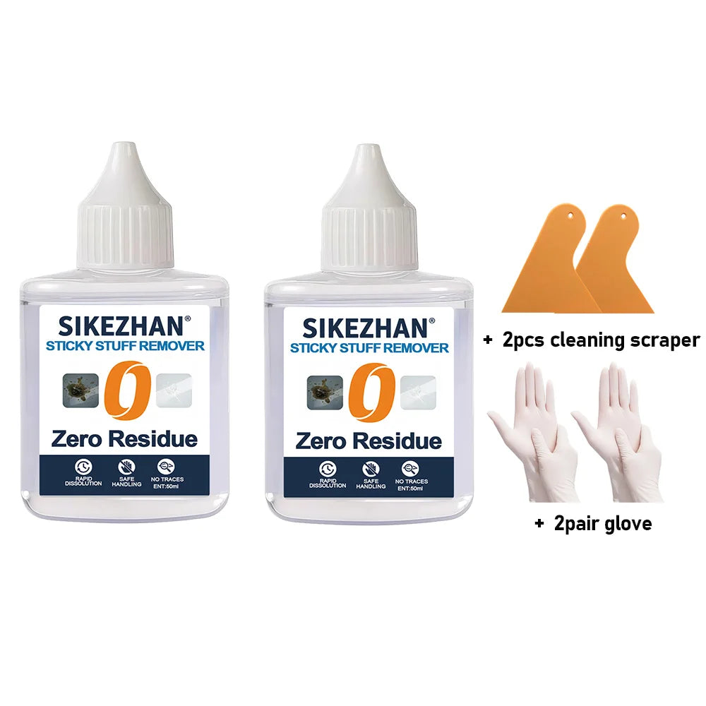 50ml All Purpose Adhesive Glue Remover Sticky Residued Remover Auto Car Sticker Car Glass Label Cleaner Adhesive Glue Removal Zpaxo 2set