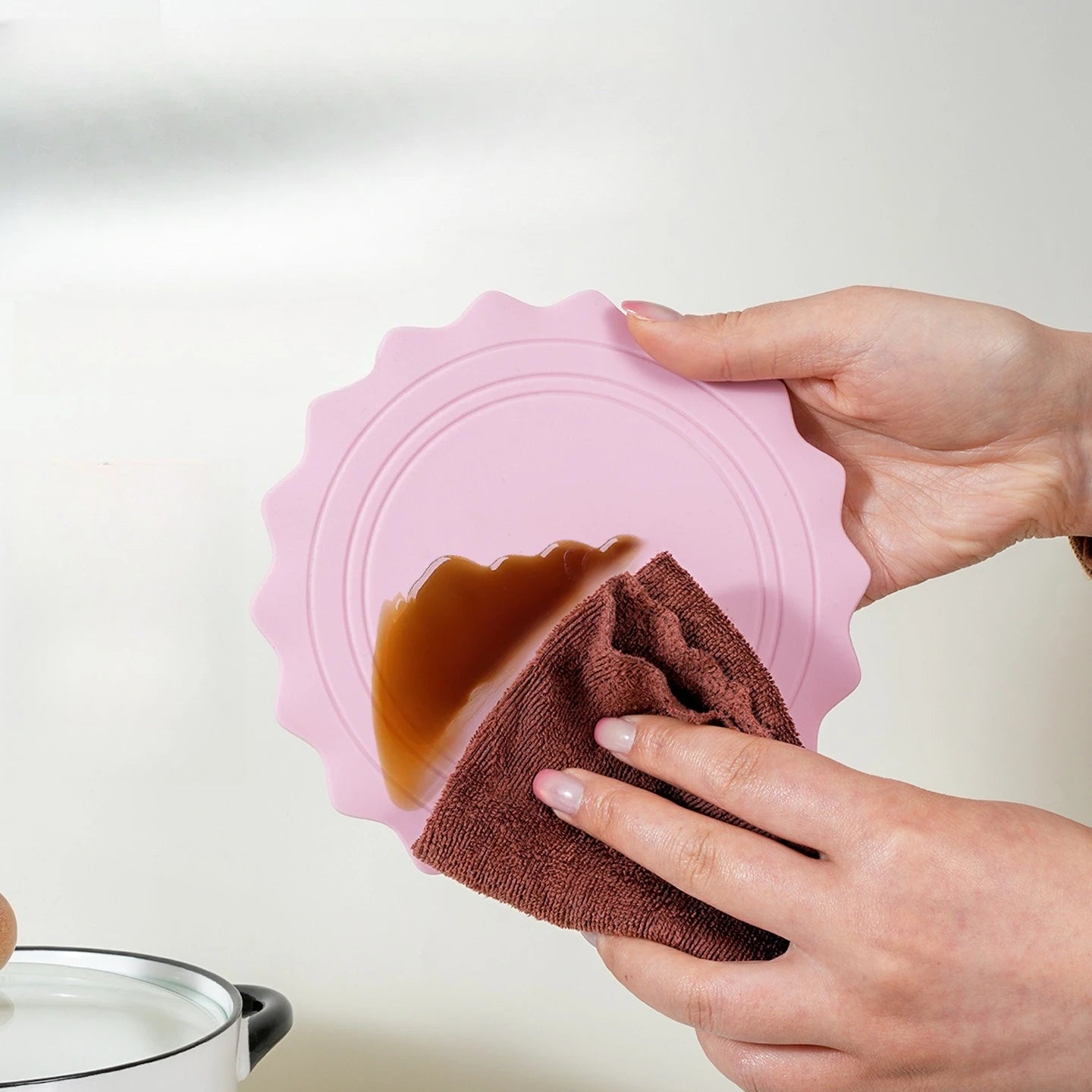 Silicone tea cup mat bowl mat dining table insulation mat home dining mat high-end and heat-resistant sand pot mat Zpaxo