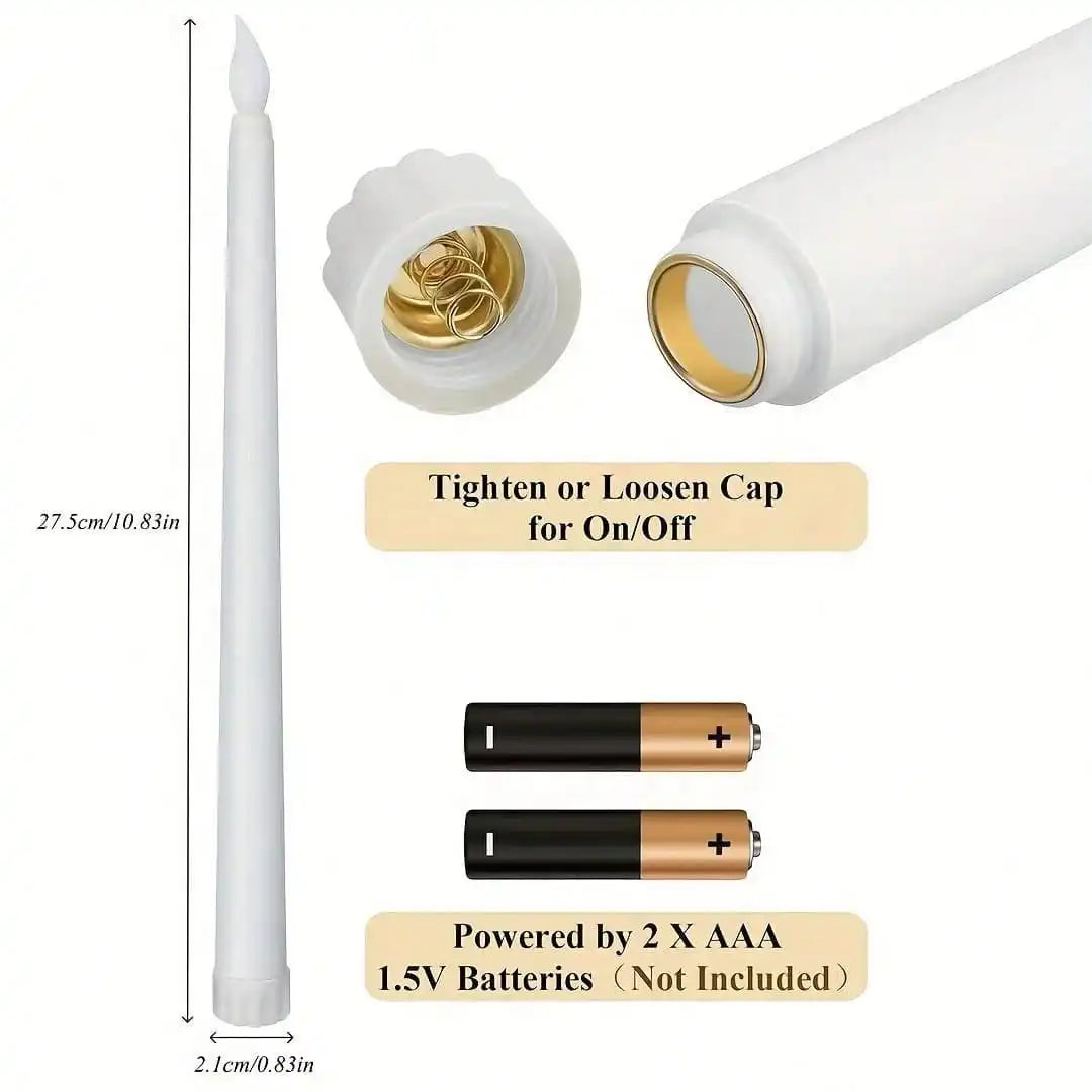 3-pack Flameless LED Candle Realistic Flame Holder Battery Powered