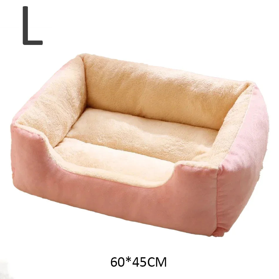 Bed for Cats Pet Products Cushions Kitten Goods Accessories Dog All Houses Supplies Things Accessory Habitats Basket House Beds Zpaxo Pink-L