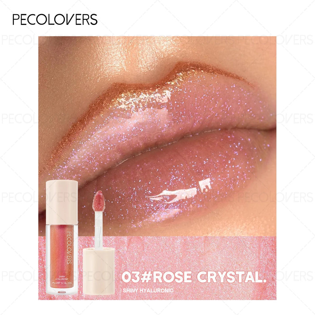 Moisturizing and Moisturizing Glitter Pearl Lip Gloss Moisturizing Lasting Shiny Mirror Liquid Lipstick Lip Oil Shine Lip Glaze Zpaxo 03
