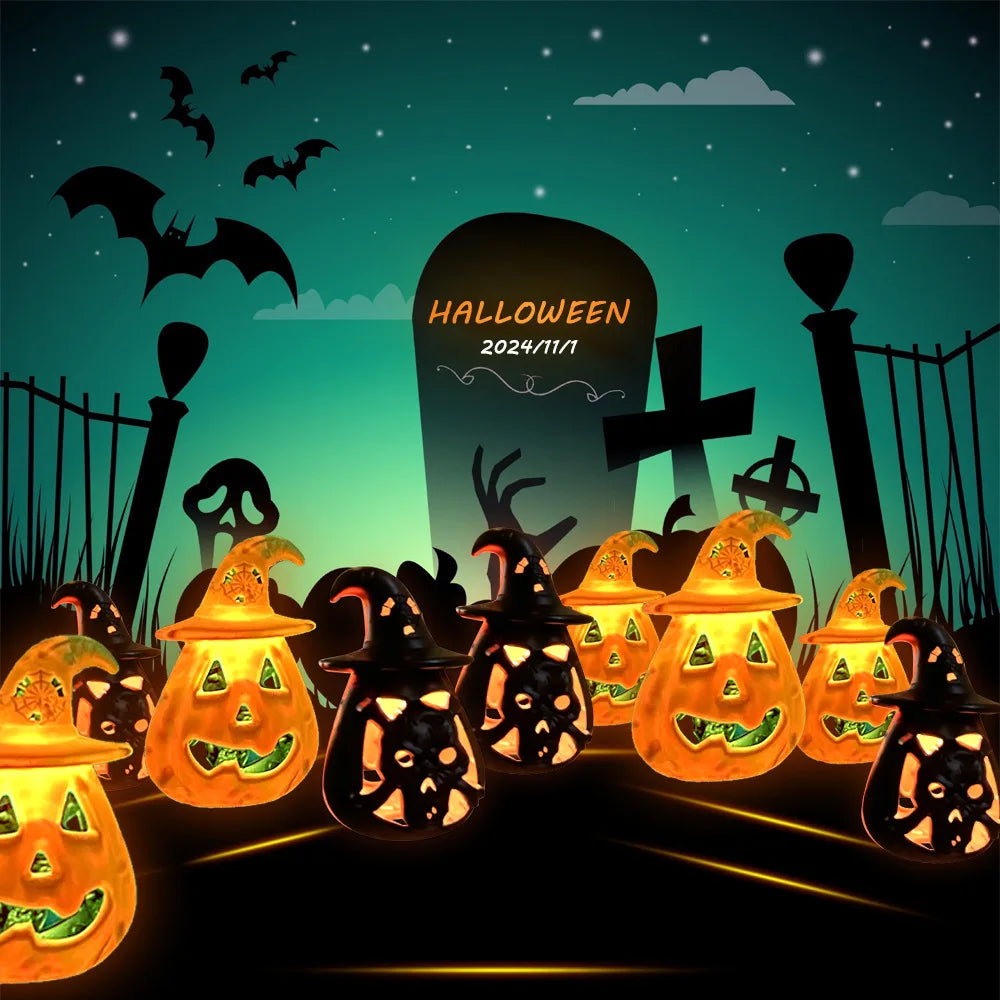 Halloween Pumpkin Solar Garden Led Light Yard Decoration Waterproof Zpaxo