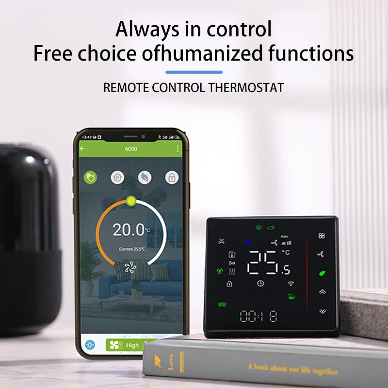 Zigbee/Wifi Air Conditioning Thermostat Fan Coil Unit Home Cooling/Heating Pipe Temperature Controller Tuya Smart Life Control Zpaxo