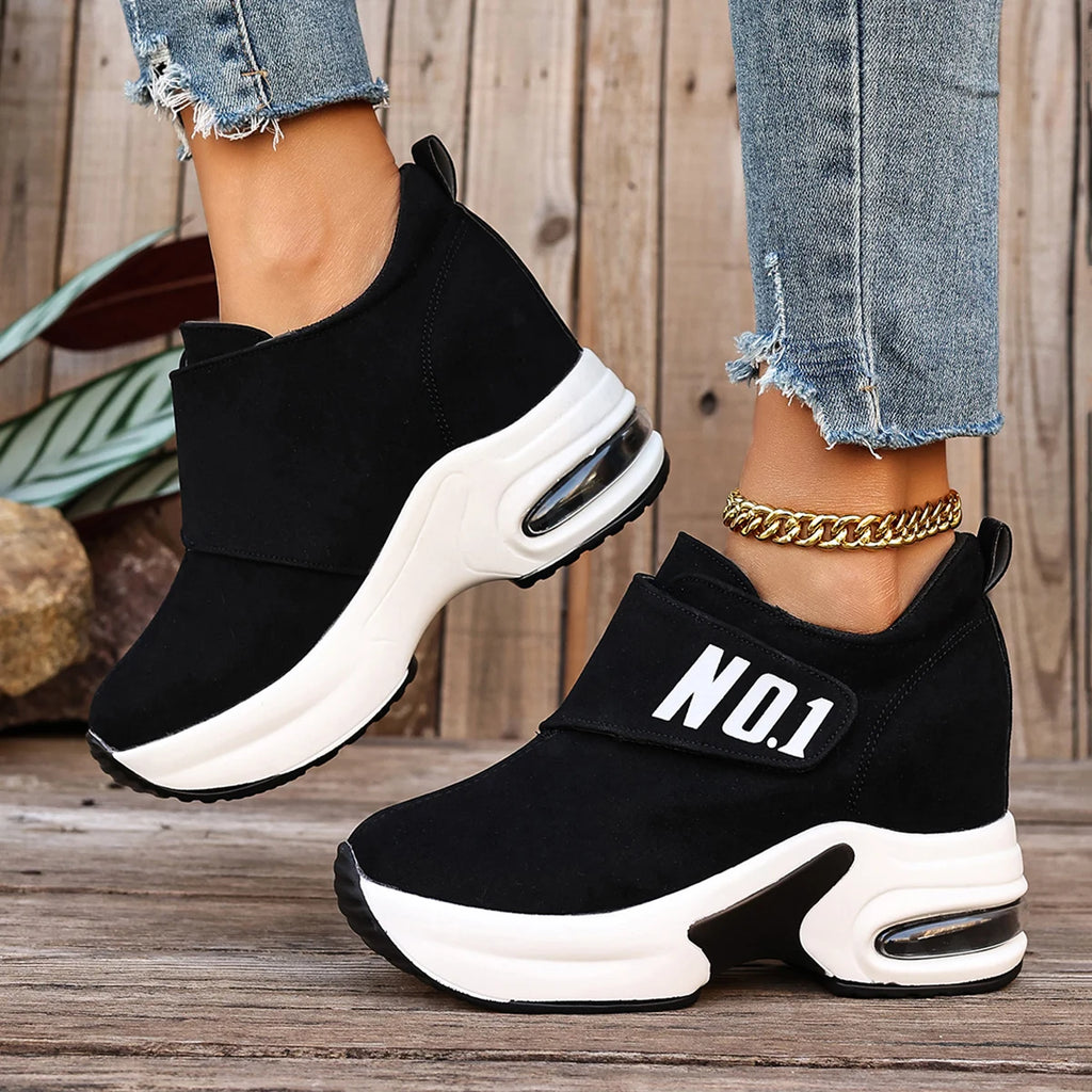 Women Ankle Boots Slip on Casual Vulcanized Shoes Women New 2025 Fashion Outdoor Boots Anti-slip Platform Wedge Sneakers Women Zpaxo