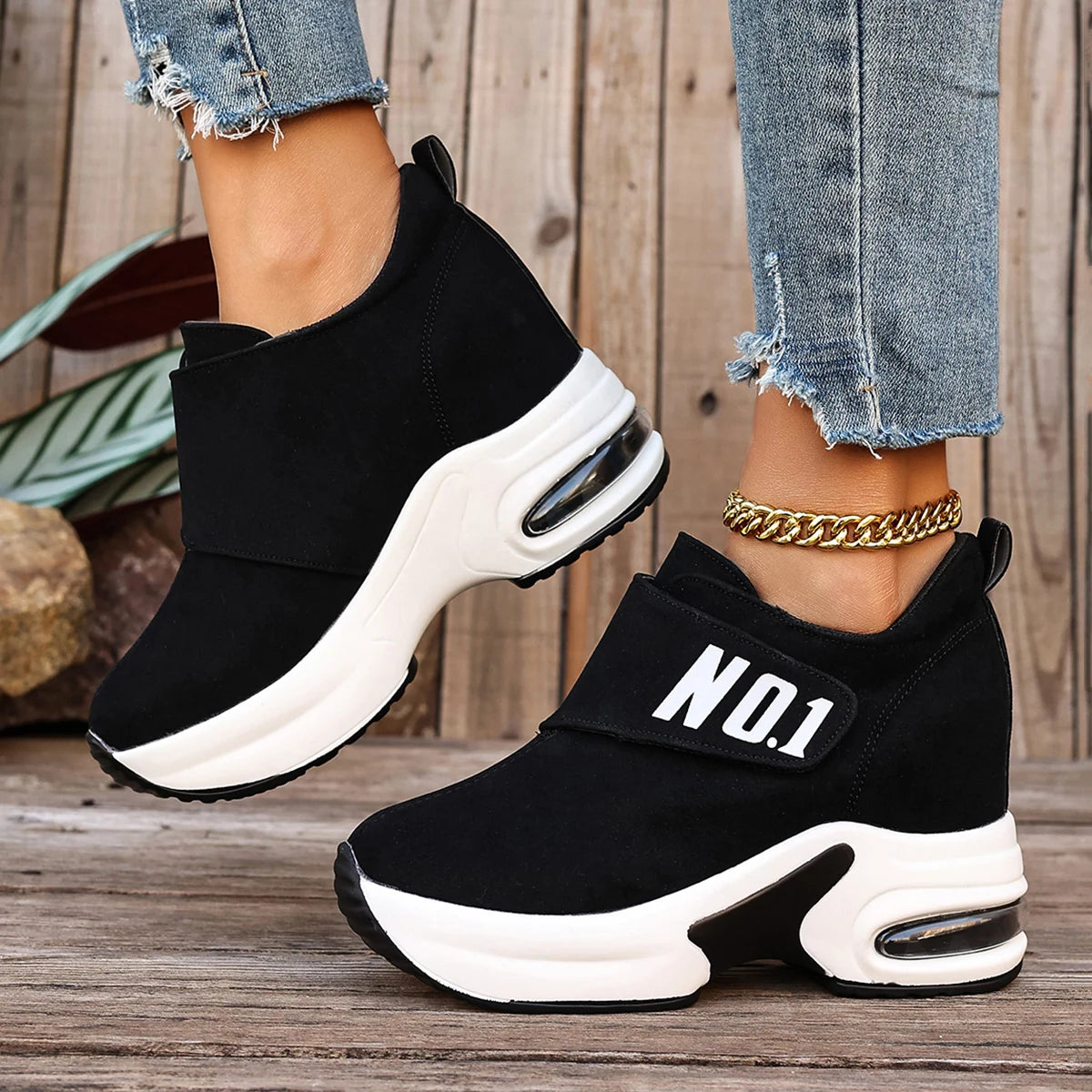 Women Ankle Boots Slip on Casual Vulcanized Shoes Women New 2025 Fashion Outdoor Boots Anti-slip Platform Wedge Sneakers Women Zpaxo