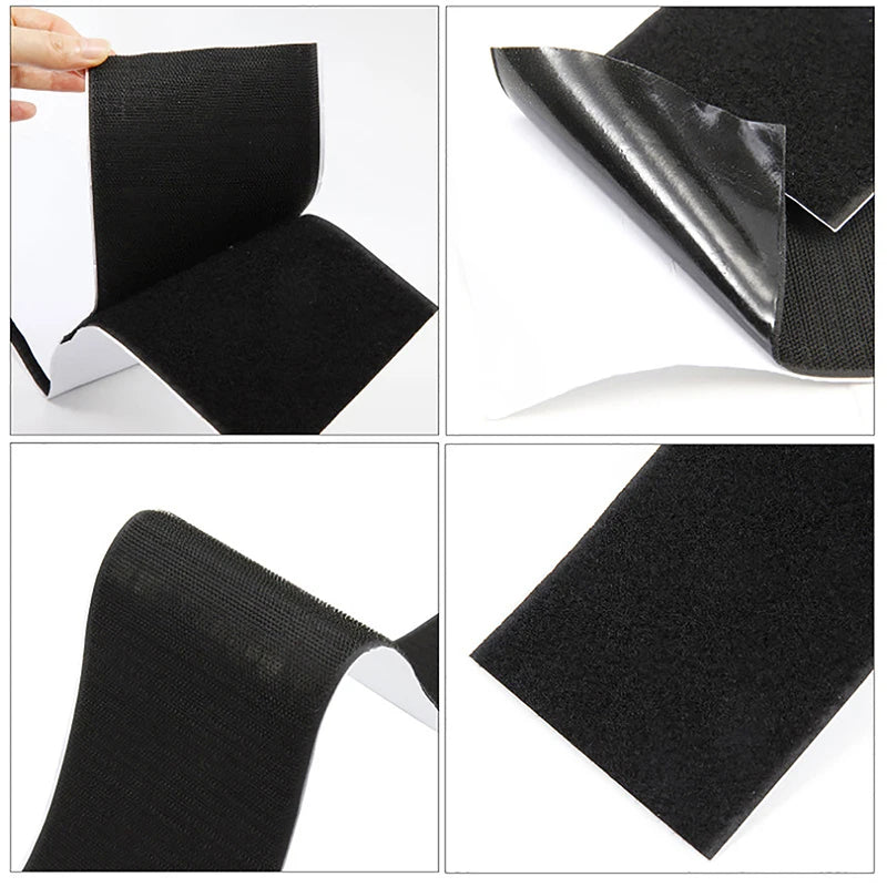 2-Pack Frameless Adhesive License Plate Holder – Weatherproof Black