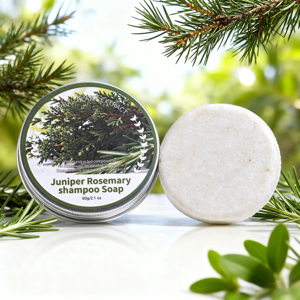 Juniper Rosemary Solid Shampoo Bar – Oil Control & Moisture 60g Solid Shampoo Bar Zpaxo