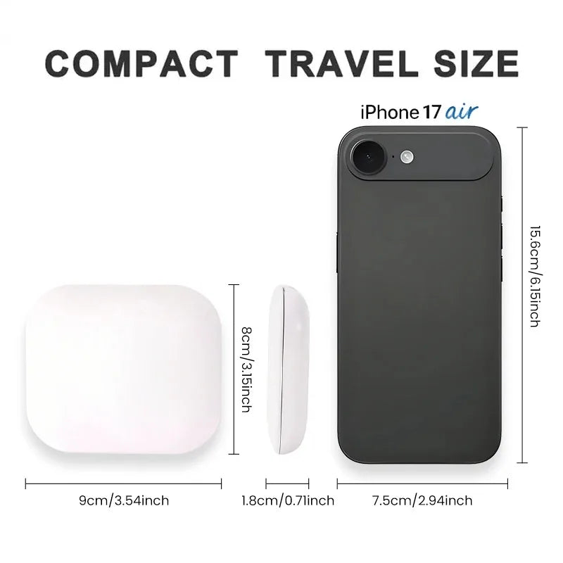 Compact Mirror Lights 1X 2X Magnification Portable Folding Handheld