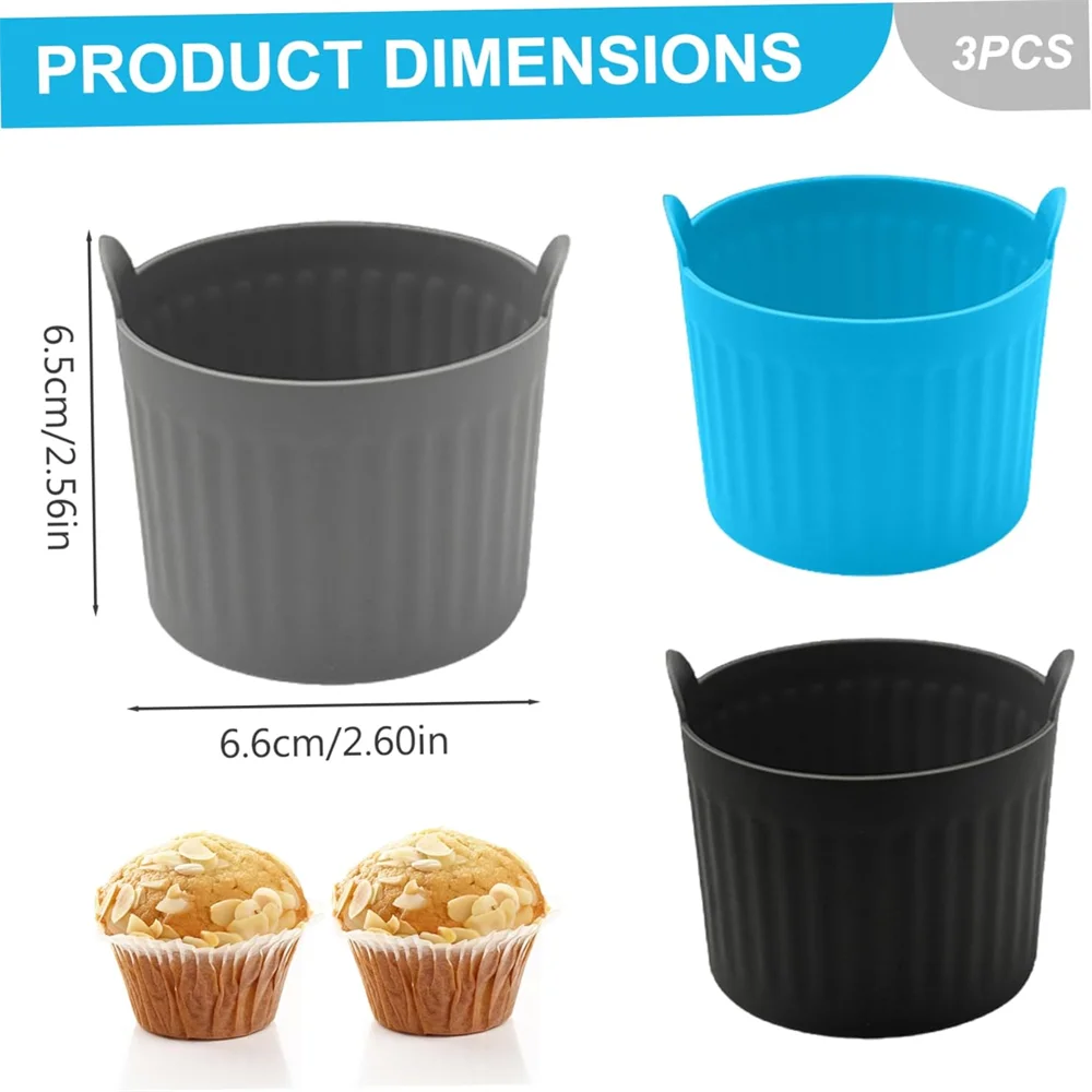 Air Fryer Baking Cup Silicone Tray Muffin Cake Mold Egg Tart Zpaxo