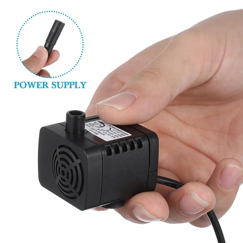Mini 12V Brushless Water Pump Submersible Aquarium Fish Tank Plastic