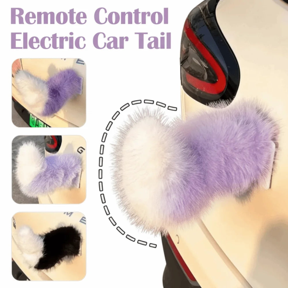 Fluffy Plush Remote Control Wagging Tail Rechargeable Realistic Zpaxo