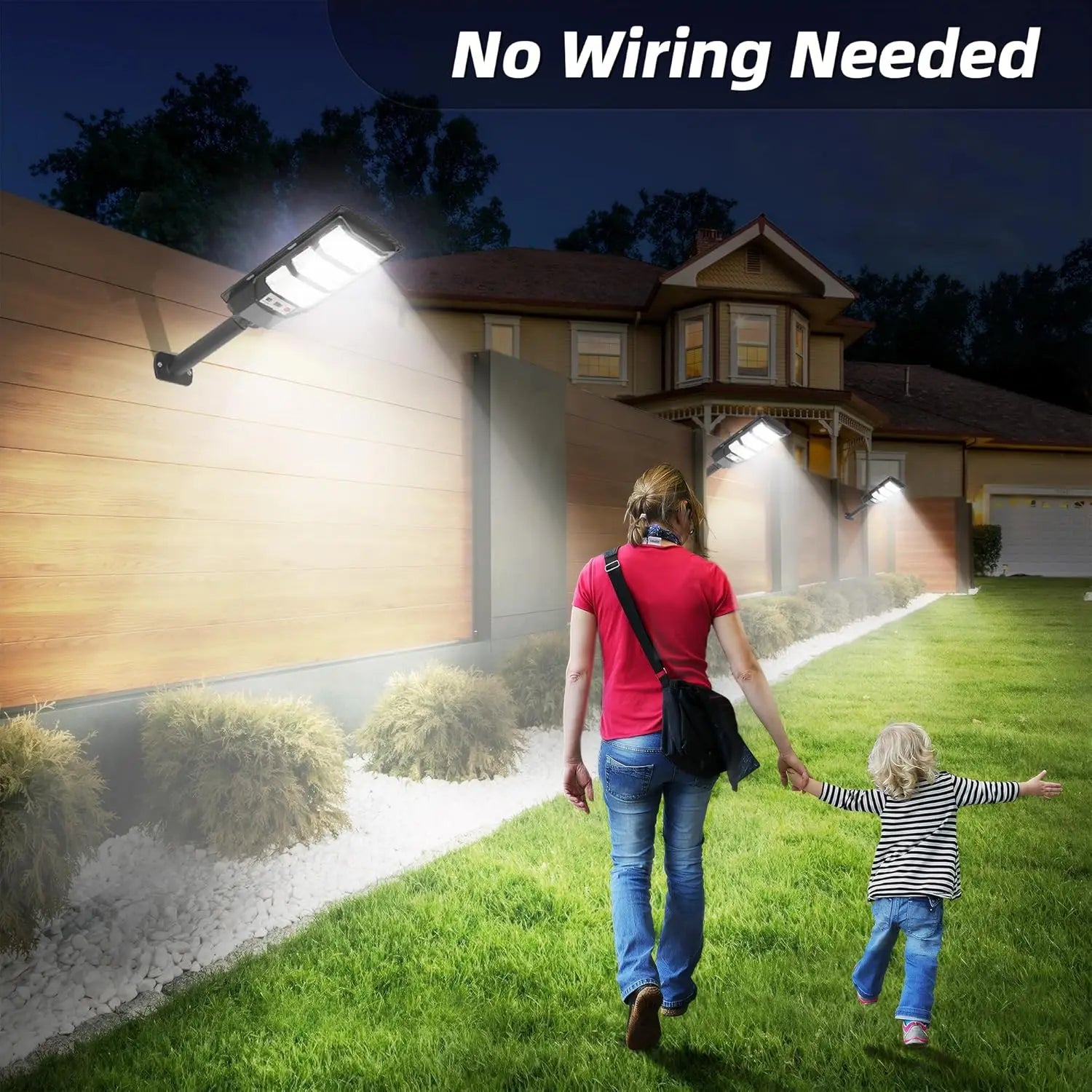 Solar Power Wall Lights Motion Sensor Outdoor Sunlight Charge Zpaxo