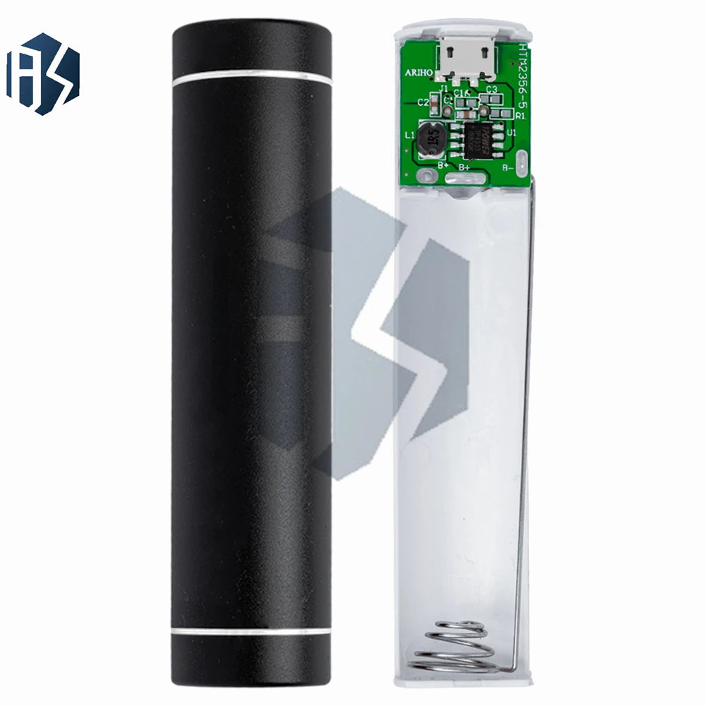 18650 Metal Power Bank DIY Kit – 5V/1A USB-C Charger Case with Overcharge Protection for Smartphones Zpaxo