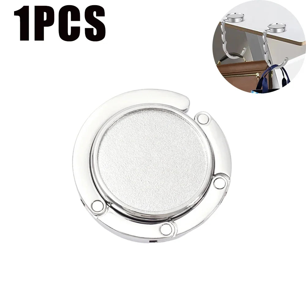 1- Portable Folding Bag Hanger Handbag Hook Holder Table Crystal