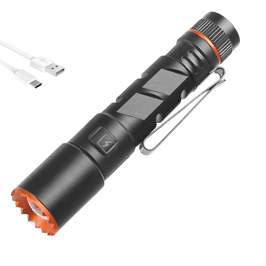 POCKETMAN 1600 Lumen USB Rechargeable Zoomable LED Flashlight