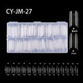 Gifts Transparent Toe Nail Molds Double-head Half Full Cover Manicure Zpaxo White