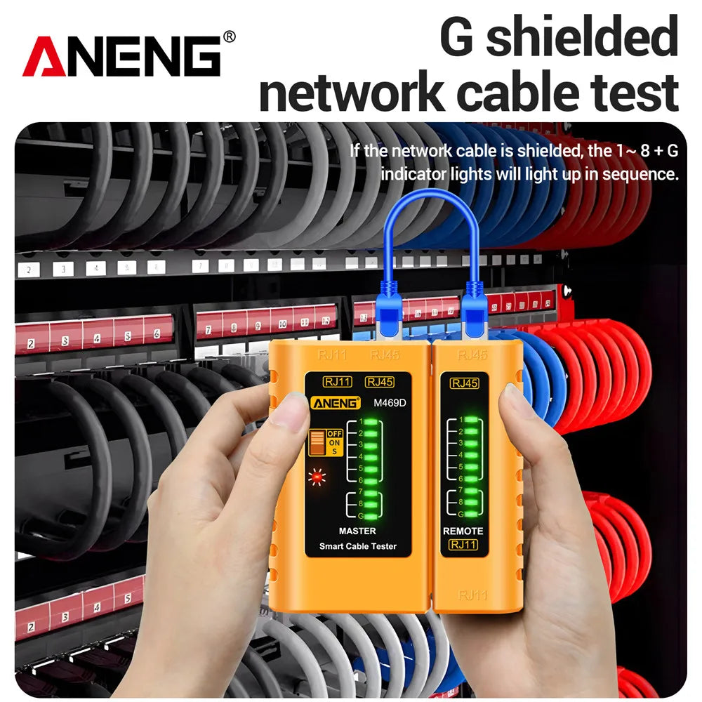 Professional Network Analyzer Tester ANENG M469D Networking Tool
