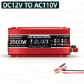 GRENNOVA Real 2600W Pure Sine Wave Inverter 1300W Peak DC 12V/24V/48V/60V/72V to AC Voltage Transformer with LCD Display & Fan Zpaxo 12V to AC 110V