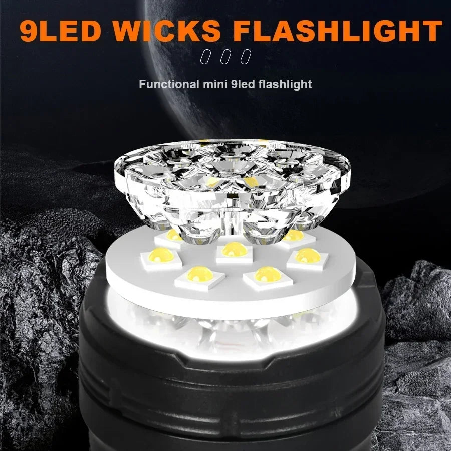 Mini Rechargeable LED Flashlight with COB Side Light | 350+ Lm