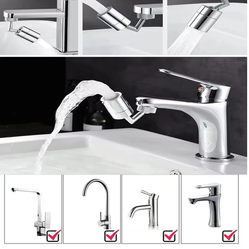 360° Rotating Faucet Extender – Splash-Proof Water-Saving Aerator