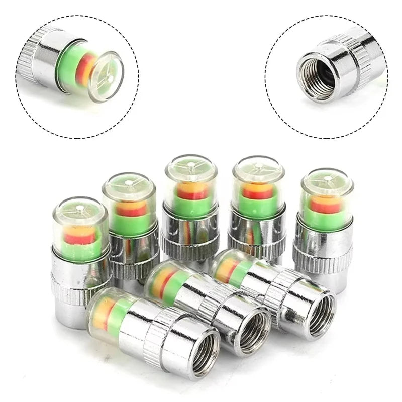 Tire Pressure Valve Cap Sensor Indicator – 4 or 24 Pack