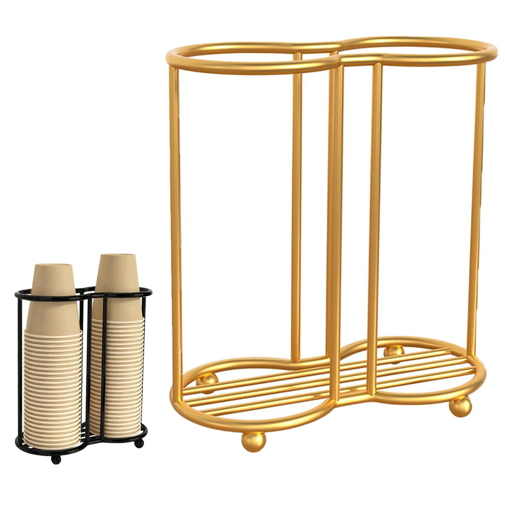 Metal Paper Cup Holder – Countertop Organizer Rack for Cups