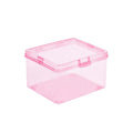 Plastic Transparent Stationery Box Desk Organization Small Card Zpaxo Pink