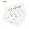 50Pcs Advice For The Bride Cards Advice and Wishes Cards for Wedding Bridal Shower Receptions Engagement Party Games Zpaxo 50Pcs J2504065