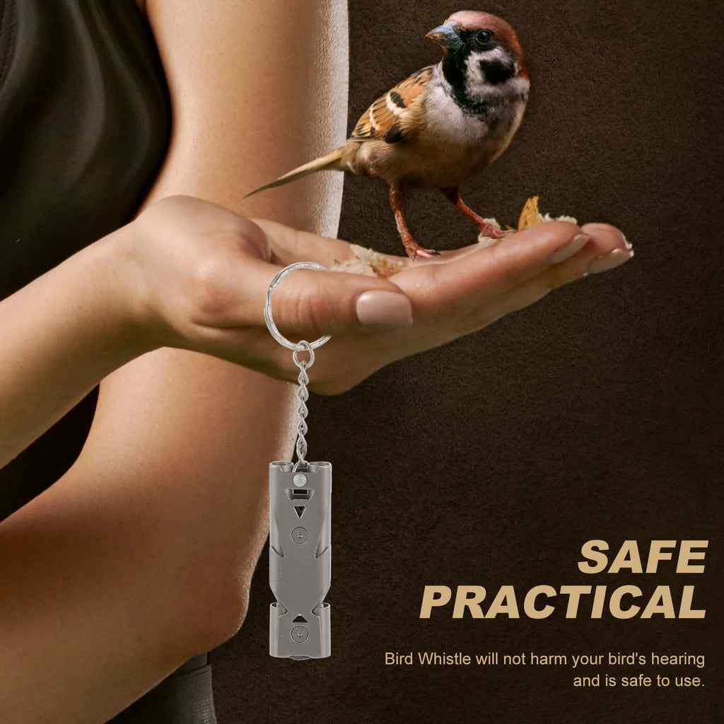 Professional Bird Whistle Stainless Steel Training Parakeet Parrot