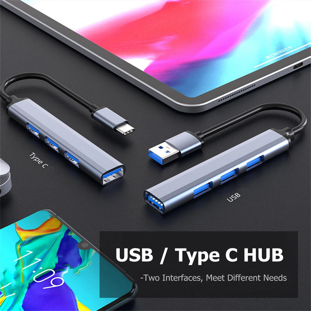 Aluminum Alloy Splitter Multi-function One Drag Four Hubs Hub Zpaxo