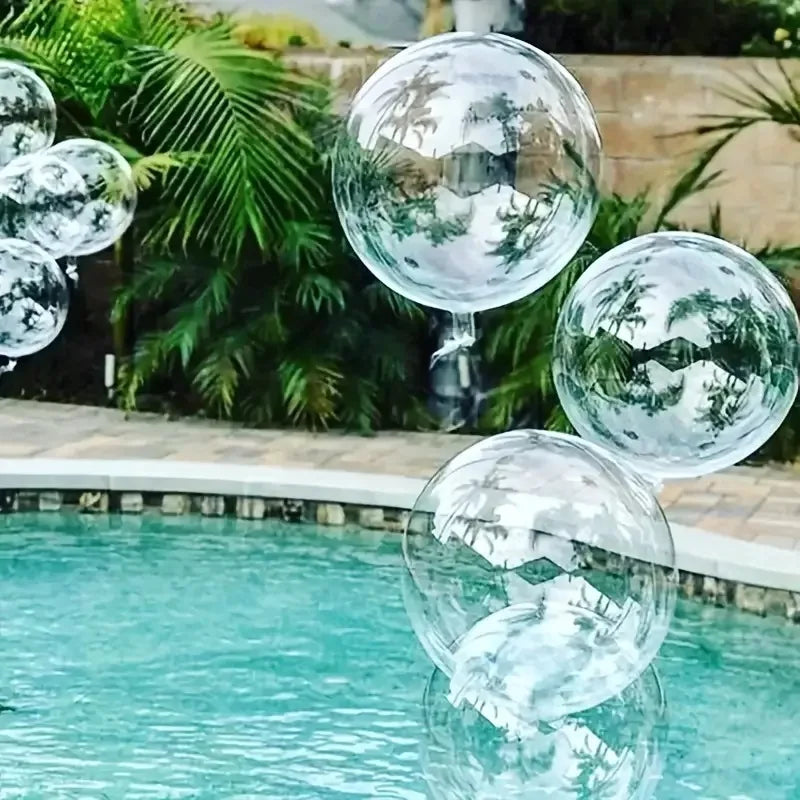 10pcs 8/10/12/16/18/20/24/inch Transparent Bobo Balloon Clear Bubble Balloon For Wedding Birthday Party Decoration Helium Ballon Zpaxo