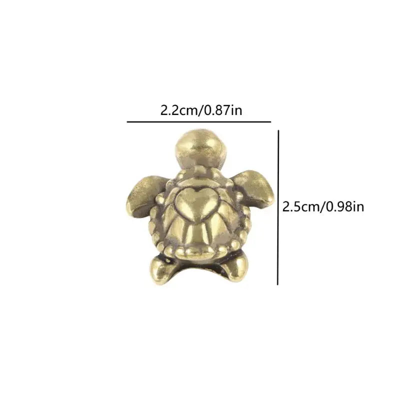 Vintage Brass Tortoise Figurines Metal Animal Sculpture Desktop Feng Shui Ornament Miniatures Antique Tea Pet Crafts Gifts Zpaxo A6