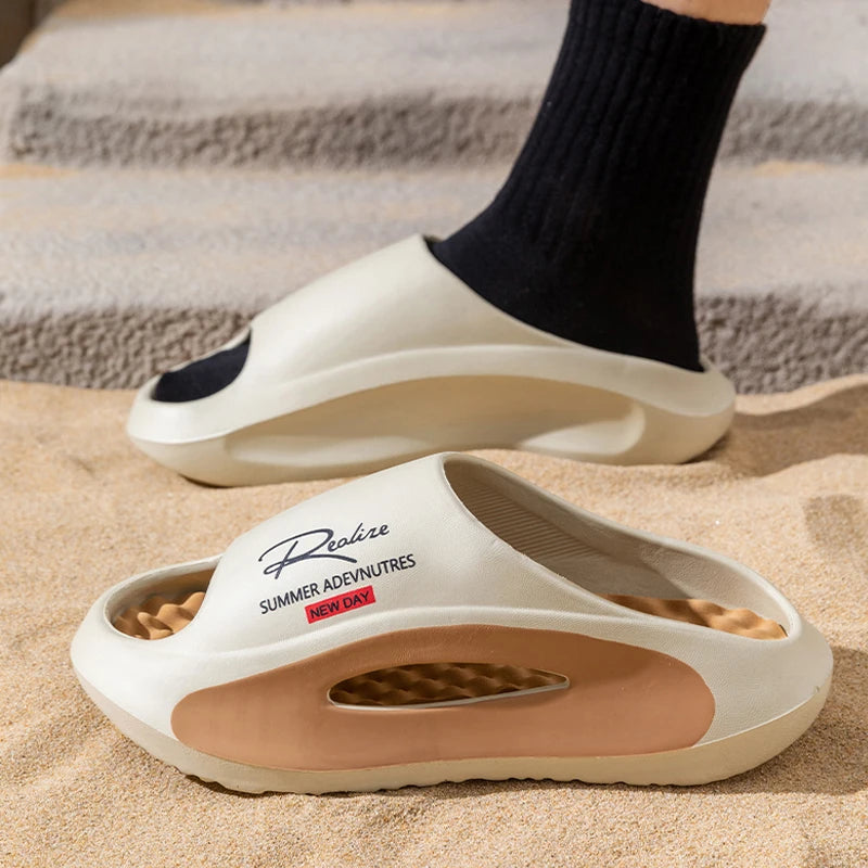 Summer Men's Massage Slippers Indoor Outdoor Sandals Beach Men Casual