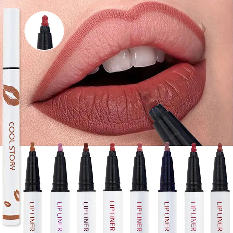 Liquid Lipliner Pencil Long Lasting Lips Cosmetic Tool Matte Soft Lip Zpaxo