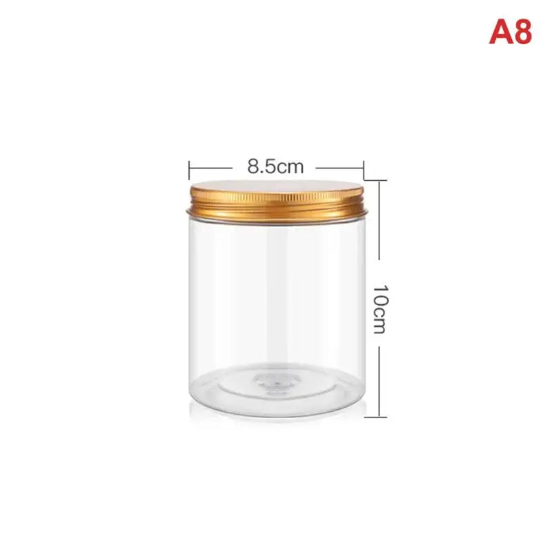 CMAluminum Lid Sealed Jar PET Plastic Food Grade Storage Transparent Zpaxo A8