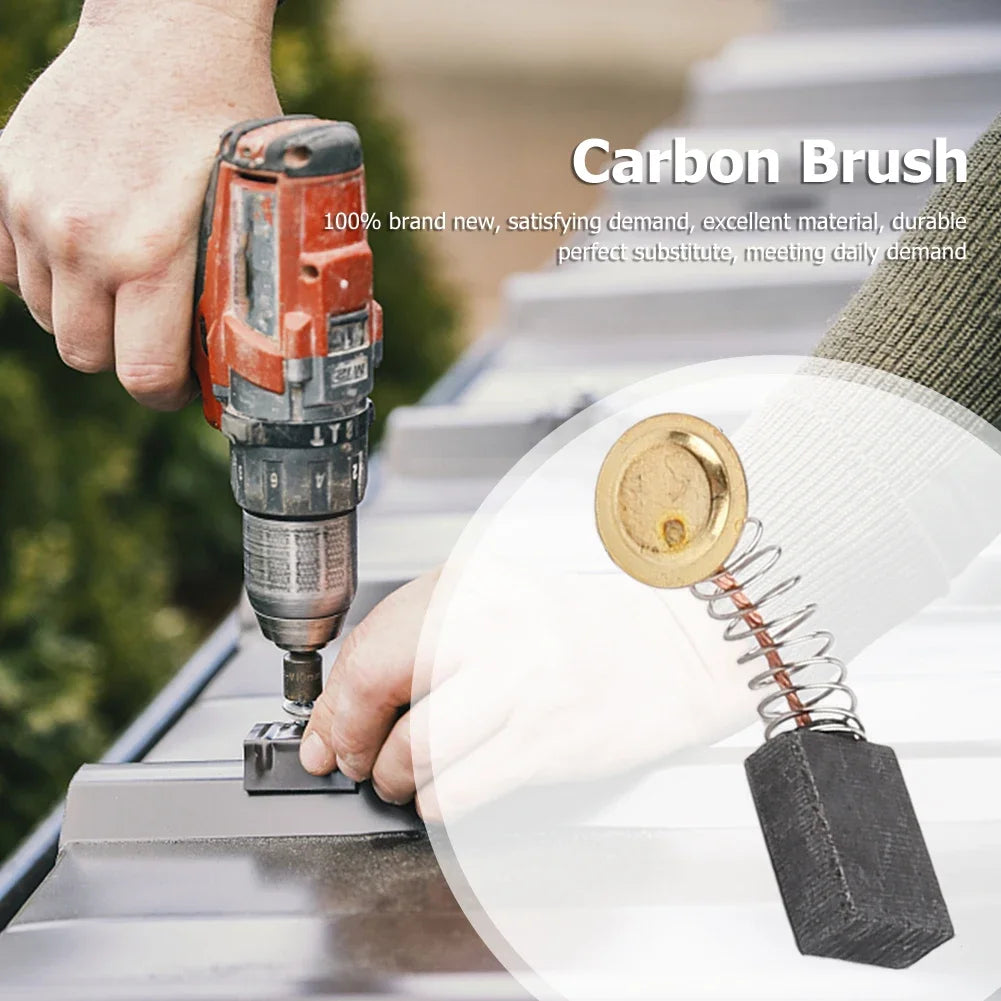 10pcs Carbon Brush Replacement Parts Electric Hammer Drill Graphite Brush Cutting Polishing Machine Power Tool Accessories Zpaxo