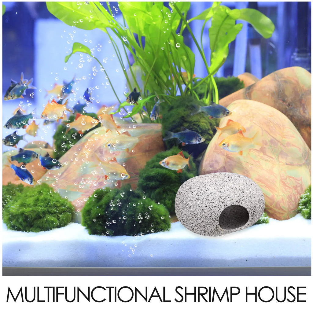 Ceramic Shrimp Hideout Fish Tank Cave Aquarium Decor Betta Cichlid