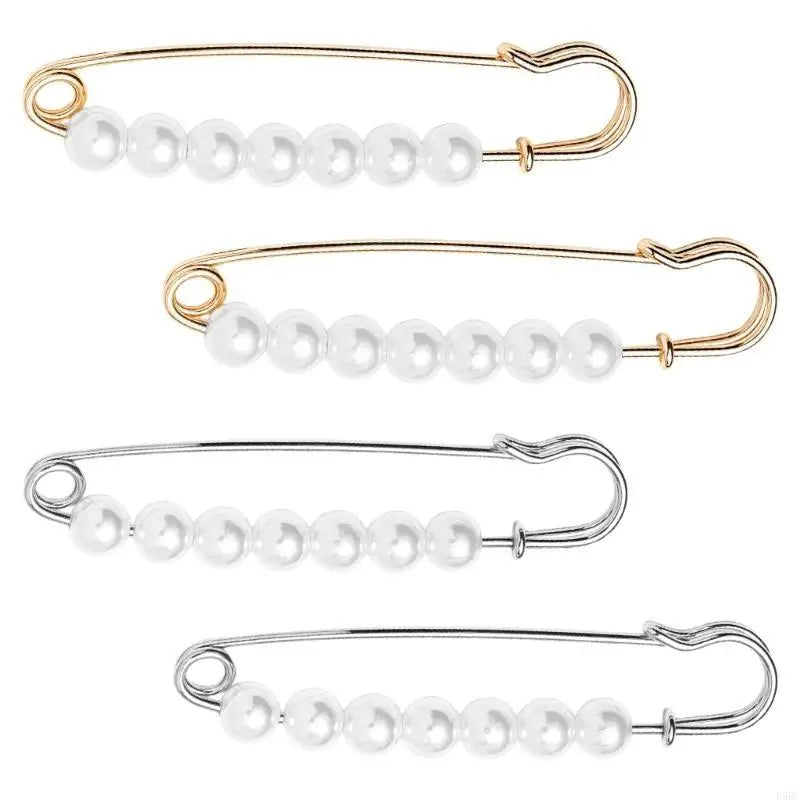 Pearls Embellished Clothing Pin Waist Tighteners Clip Jeans Trous