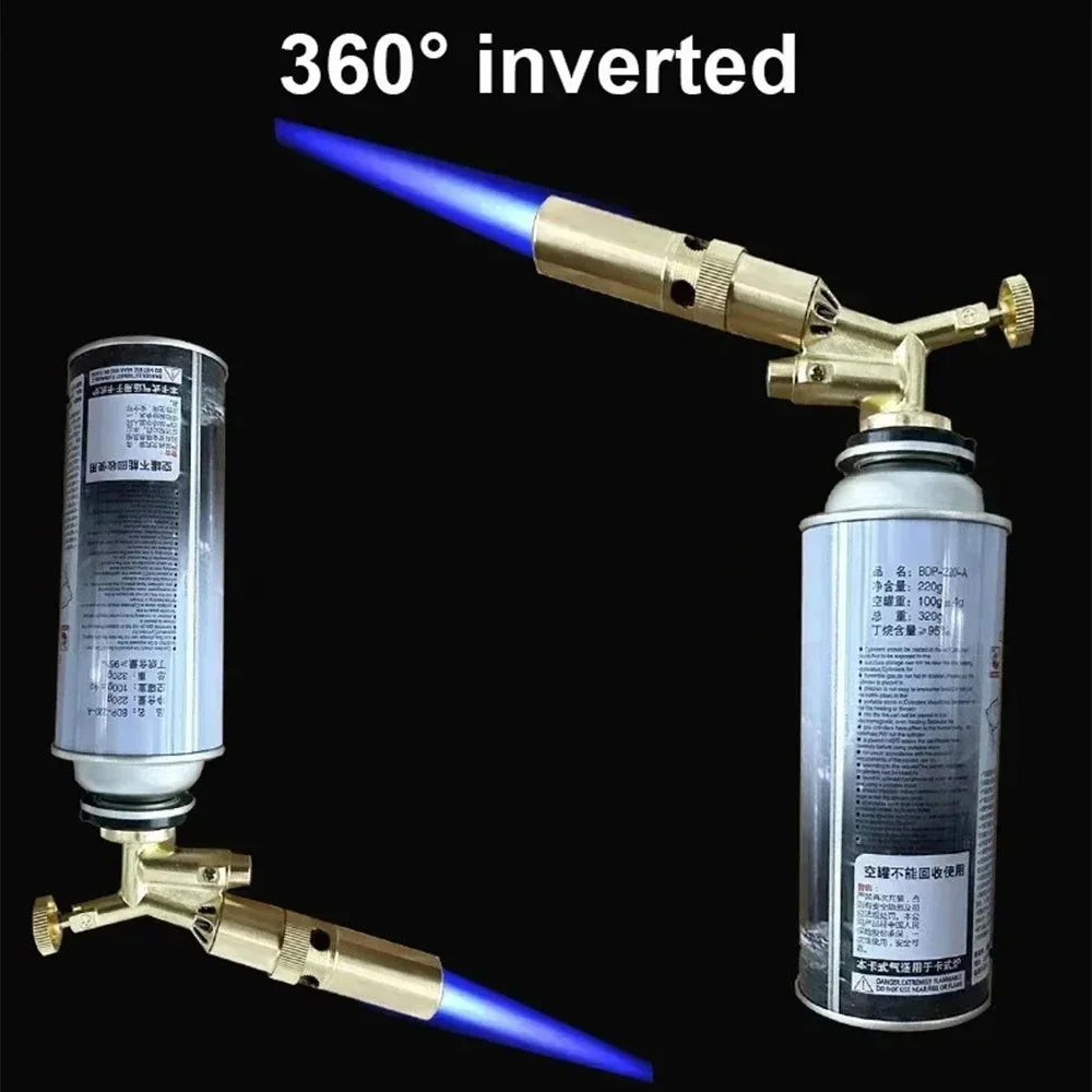 Outdoor Welding Gas Torch Flame Butane Burner Camping BBQ Lighter Flamethrower Kitchen Supplies Welding Equipment Zpaxo