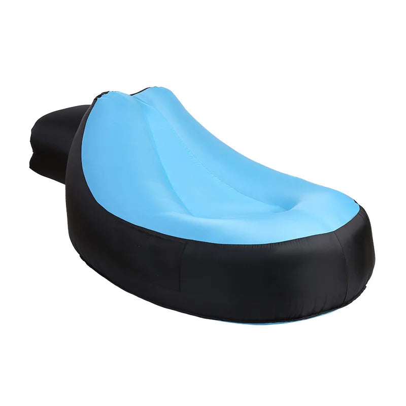 New Style Beach Lounge Chair Outdoor Lazy Inflatable Sofa Indoor Portable Inflatable Sofa Camping Mat Air Bed Sofa Zpaxo Blue