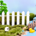 Miniature Fairy Garden Fence 90 x 5cm Mini Wooden Fence DIY Fairy Garden Accessories Wood Barrier Dollhouse Home Craft Decor Zpaxo White