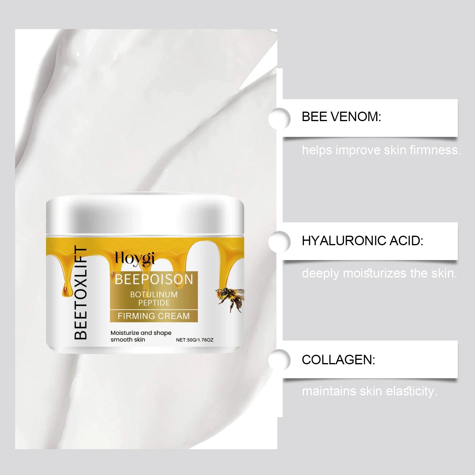 Hoygi Bee Venom Cream – Anti-Wrinkle Firming Moisturizer Anti-Aging Face Cream Zpaxo