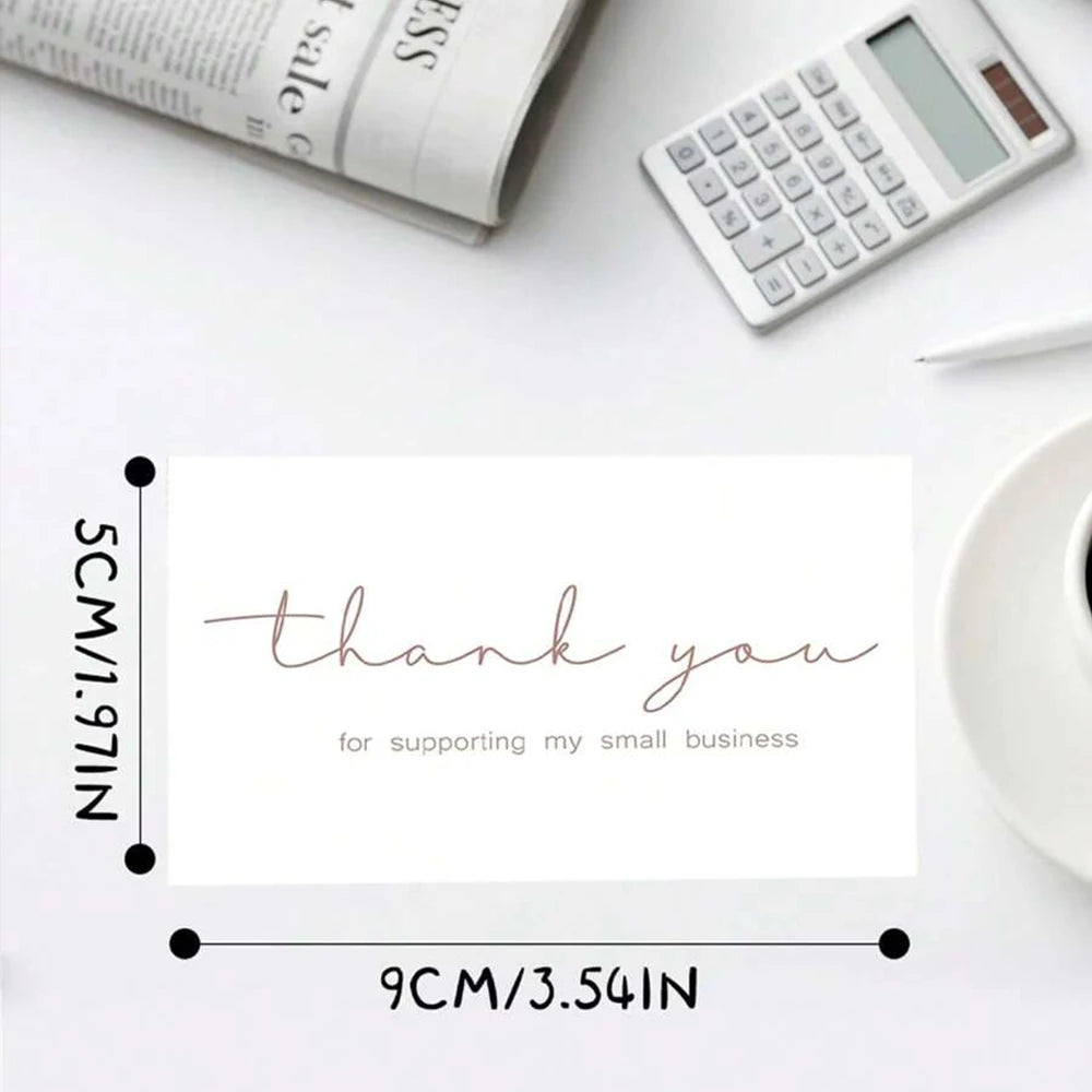 50/100Pcs Thank You Cards For Supporting My Small Business Cards Bulk Customer Appreciation Card Packaging Supplies Zpaxo