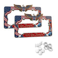 1 American Specifications License Plate Holder Selected Flags Screws