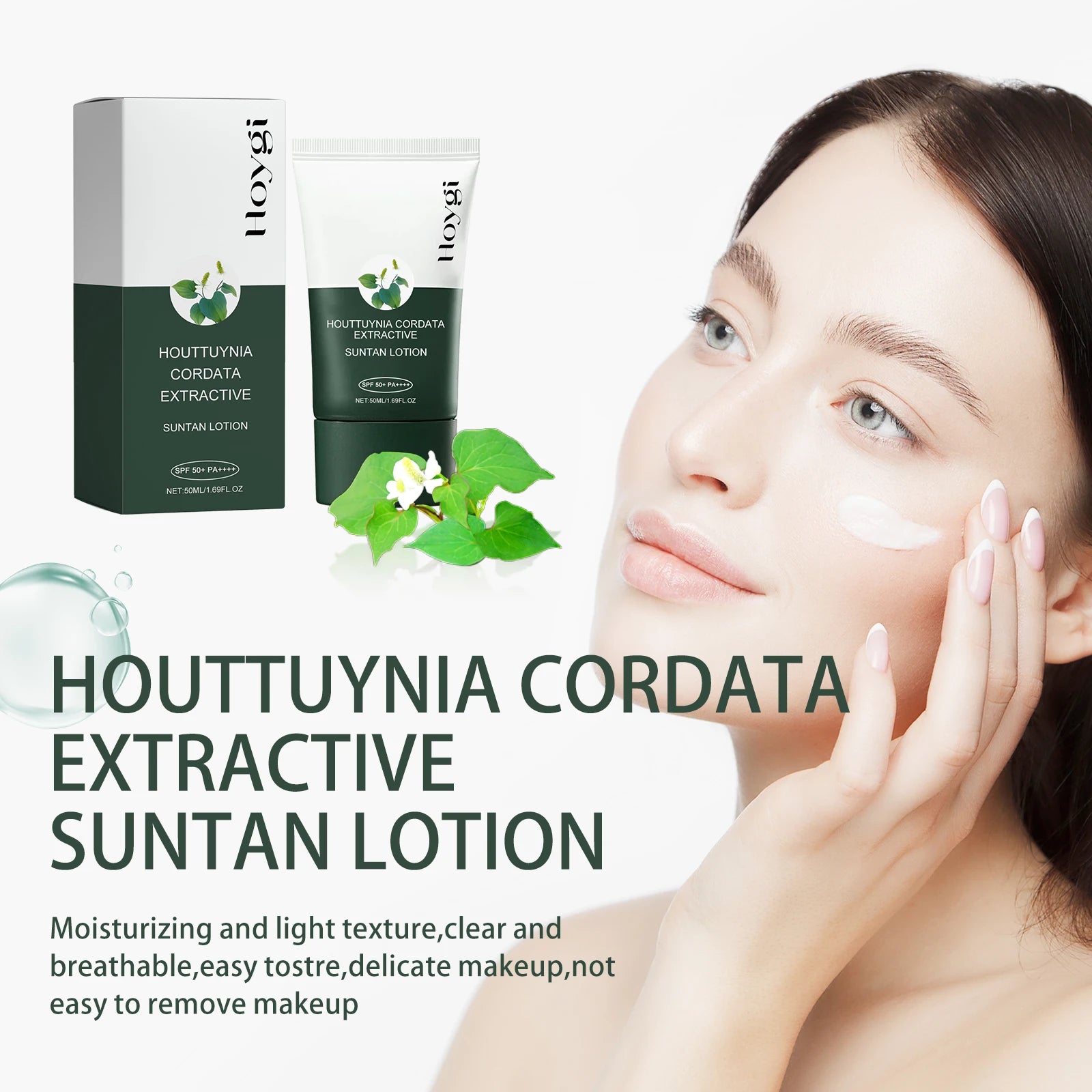 Lightweight Sunscreen SPF Face Cream 50ml Non Greasy Hydrating Tone Up Skin UVA Protection Reef Safe For Daily Use Under Makeup Zpaxo