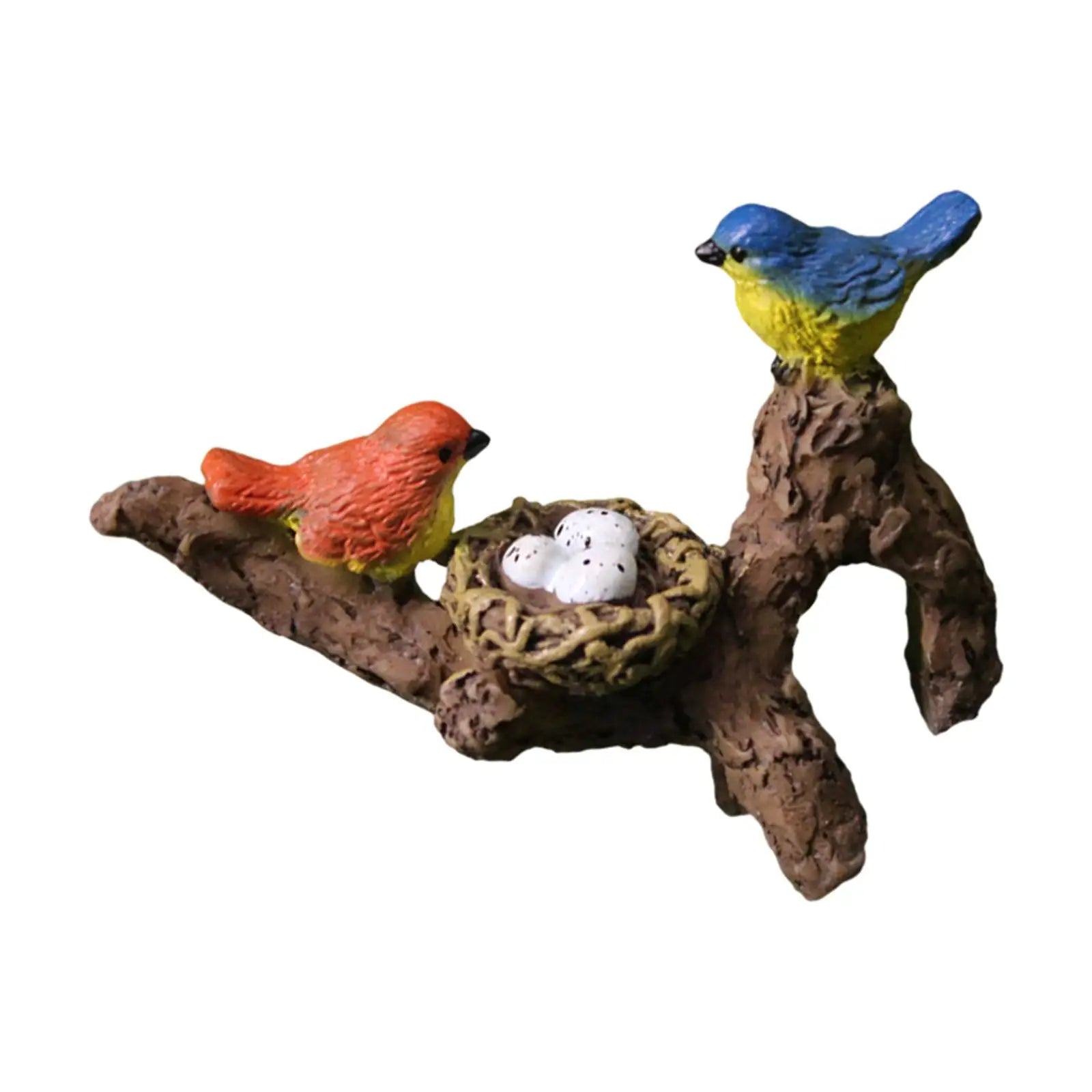 Resin Bird Statue with Branch – Garden & Home Figurine Bird Figurine Ornament Zpaxo