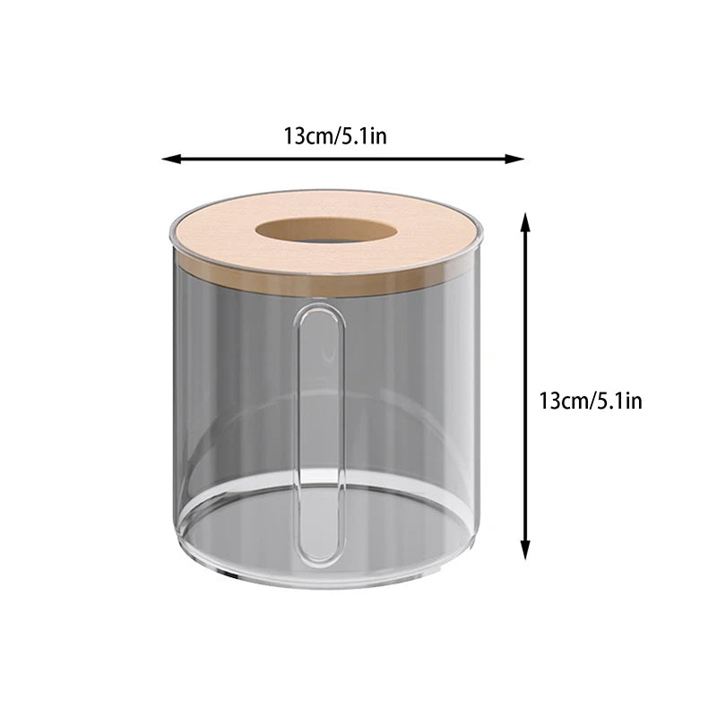 Living Room Desktop Transparent Napkin Box Ins Style Home Creative Bathroom Storage Simple Acrylic Square/Round Tissue Box Zpaxo Style9