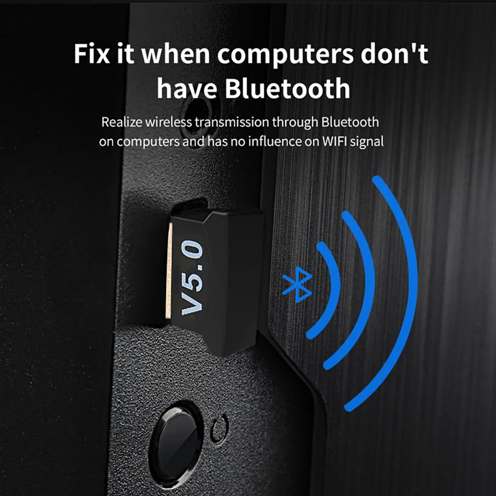USB Bluetooth 5.0 Adapter USB Bluetooth Receiver Bluetooth Dongle For PC Laptop Wireless Speaker Audio Receiver USB Transmitter Zpaxo